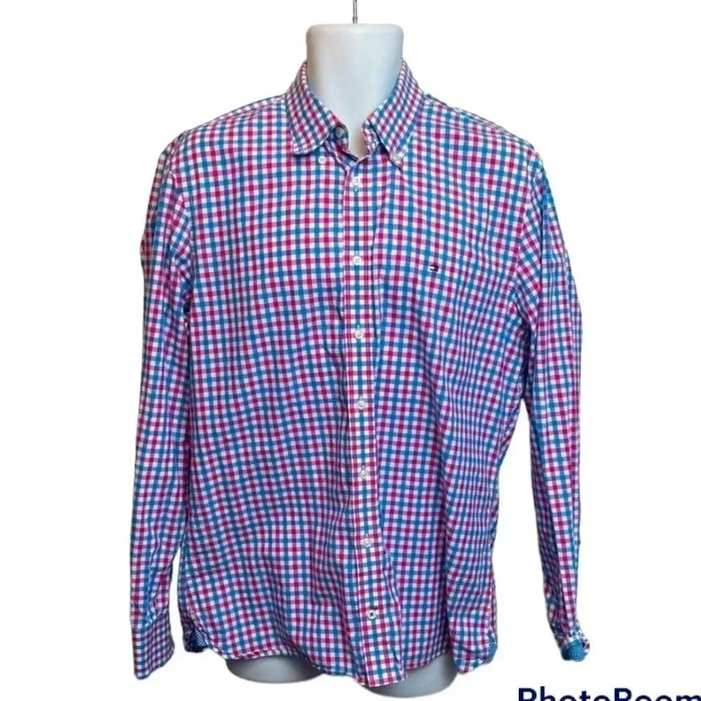 VINTAGE Tommy Hilfiger Custom‎ Fir Checked Shirt.